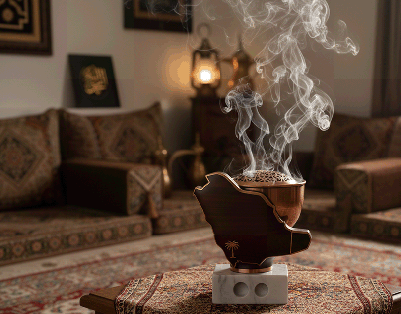 Saudi Map Incense Burner